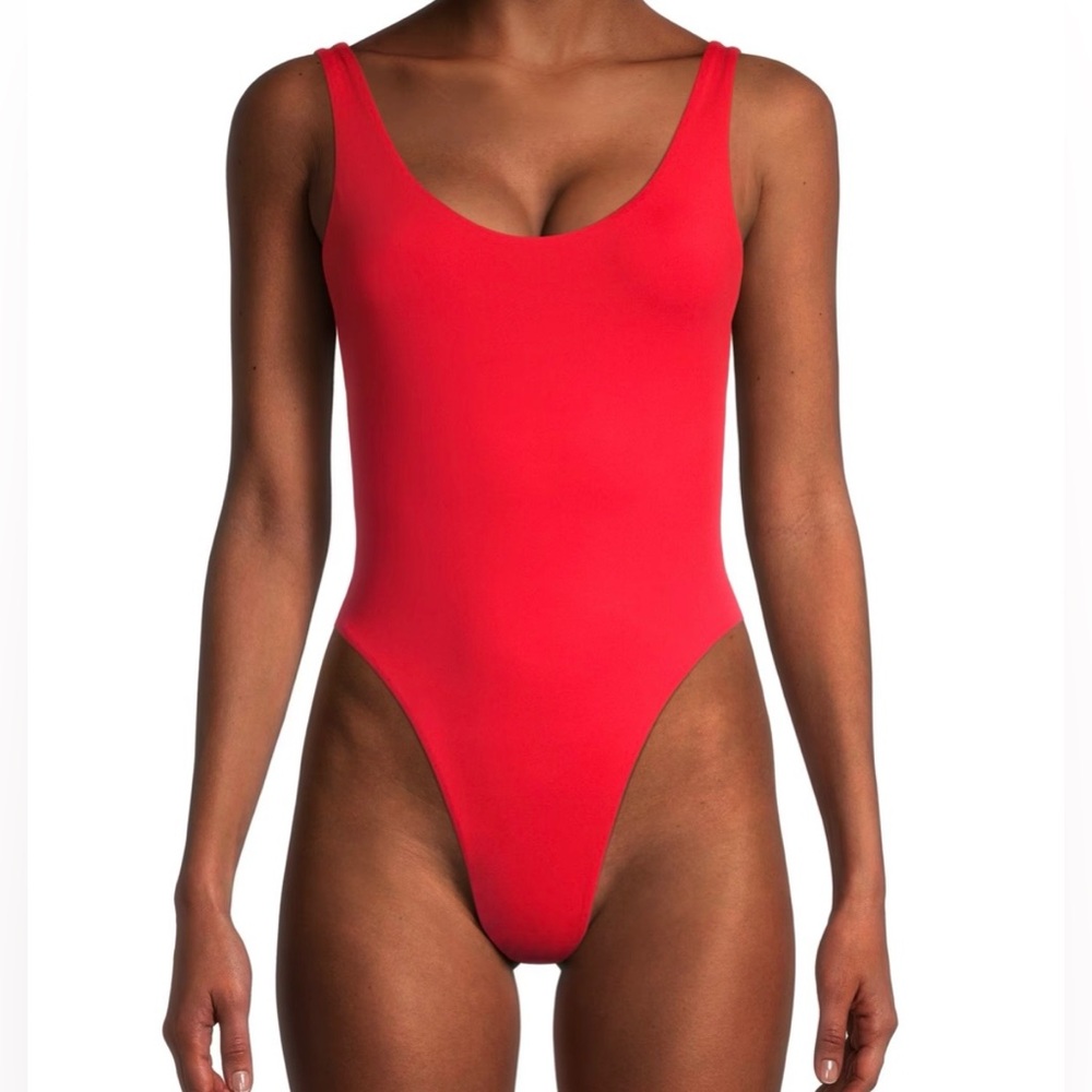 Weworewhat Scoopneck Red One Piece Swimsuit Size S